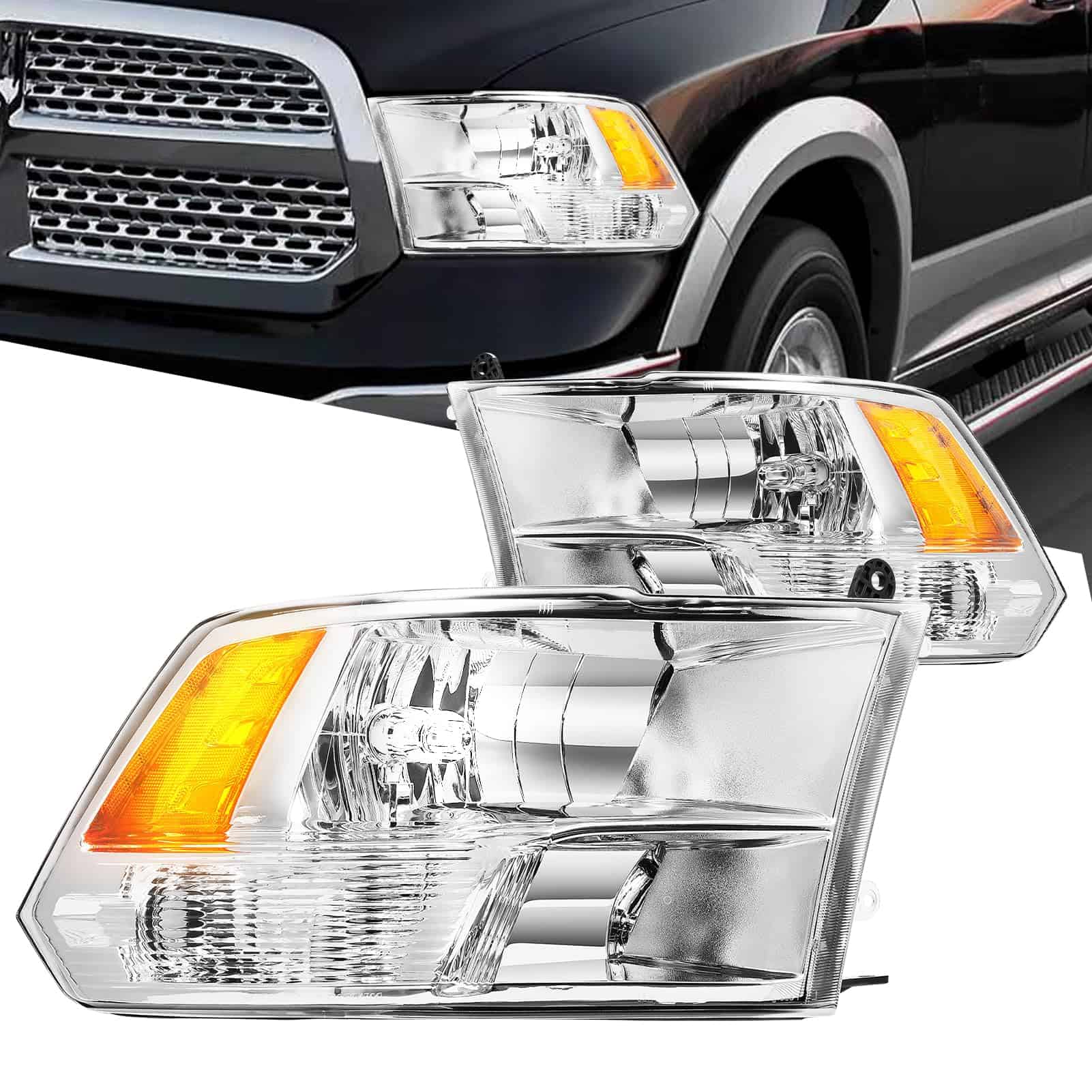 Ensamblaje de Faros CAPSER Compatible con Dodge Ram 1500