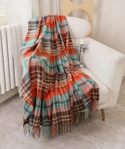 Manta de Lana Pura Temminc - Gruesa, Cálida y Suave de