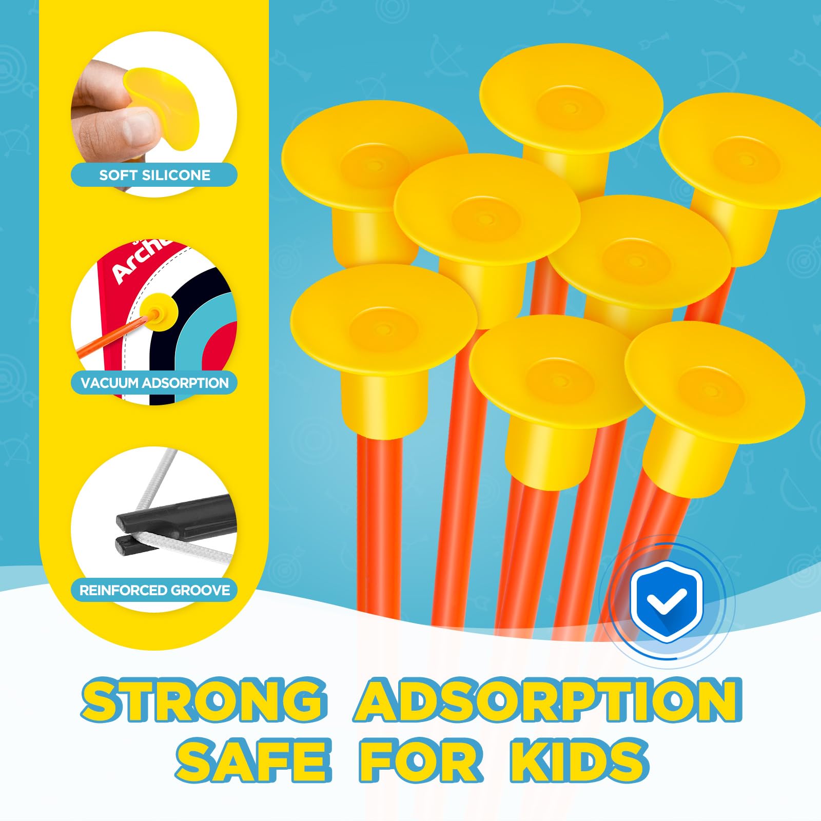 Juego de Arco y Flecha para Niños 6-8 8-12, Set de Arquería - Imagen 6