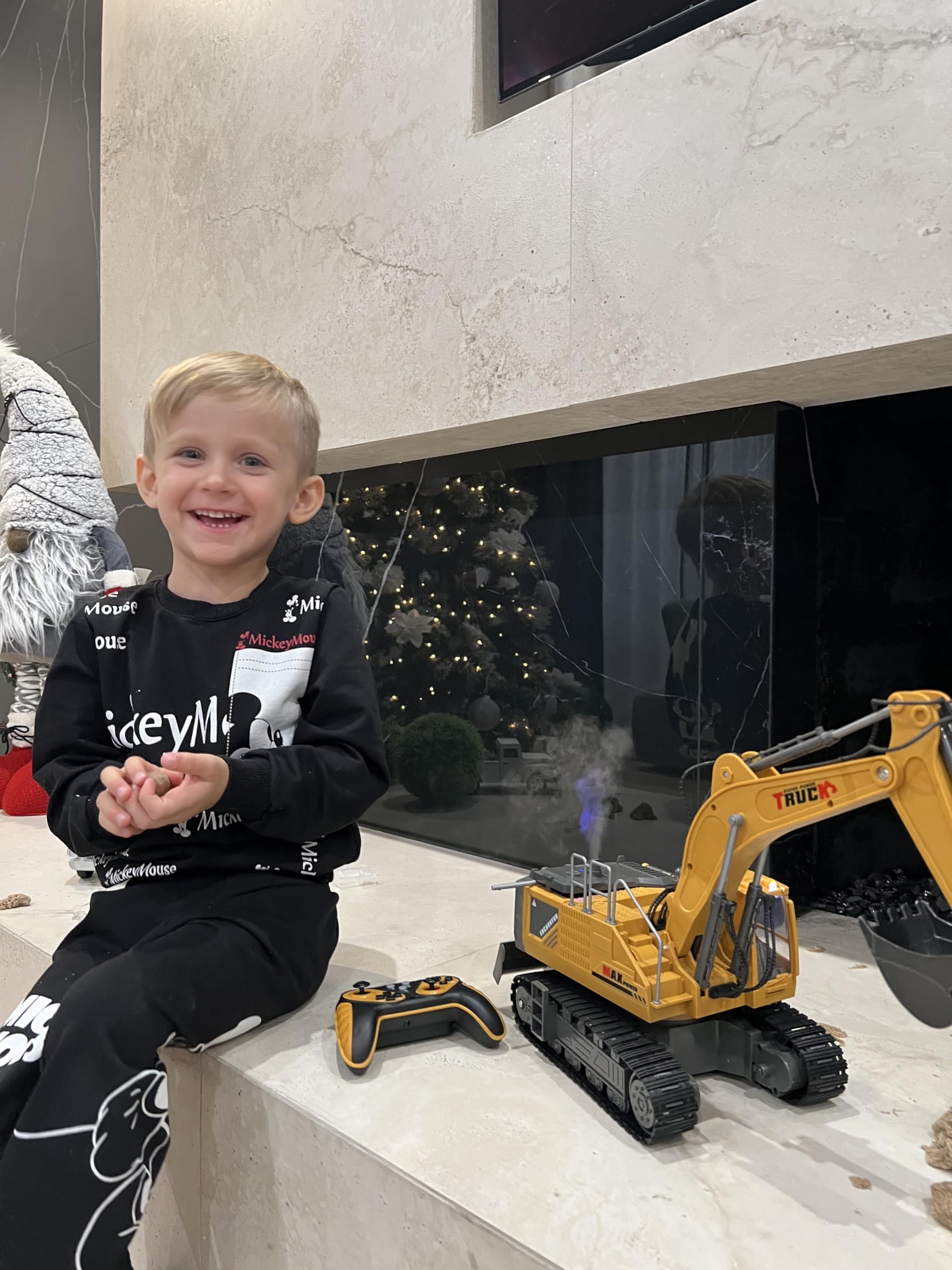 Excavadora de Juguete de Control Remoto Grande de 21" con - Imagen 9