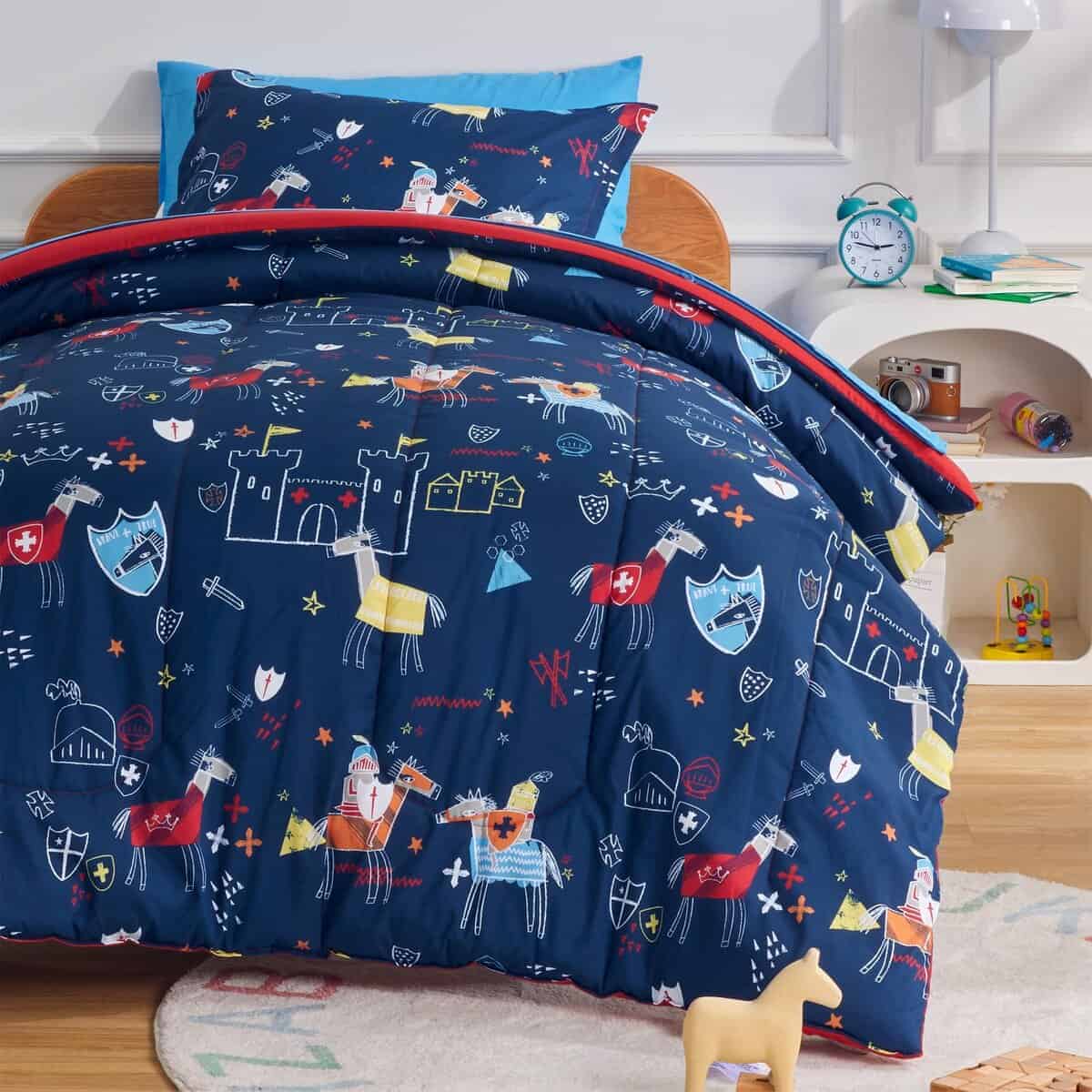 Juego de cama SLEEP ZONE de 7 piezas para niños, suave,