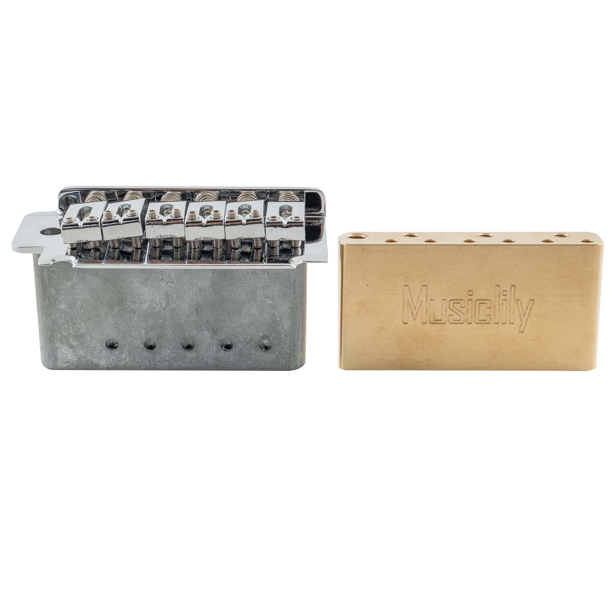 Bloque de trémolo corto de latón macizo completo Musiclily - Imagen 7