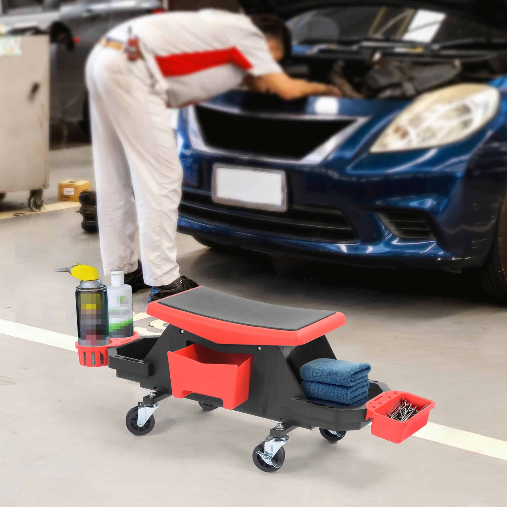 Taburete de Detallado YITAHOME con Ruedas, Asiento para - Imagen 8