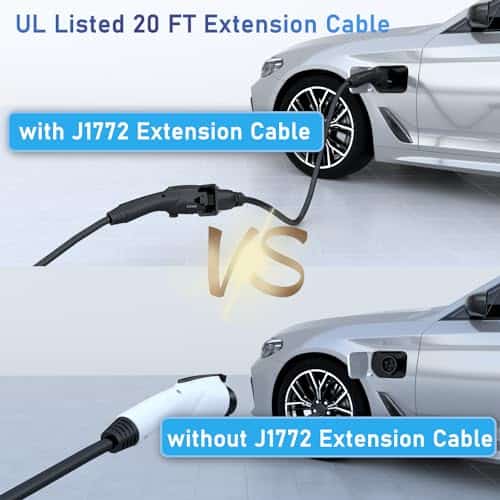 Cable de extensión EVCONN J1772, 20 pies 40A 110V-240V - Imagen 4