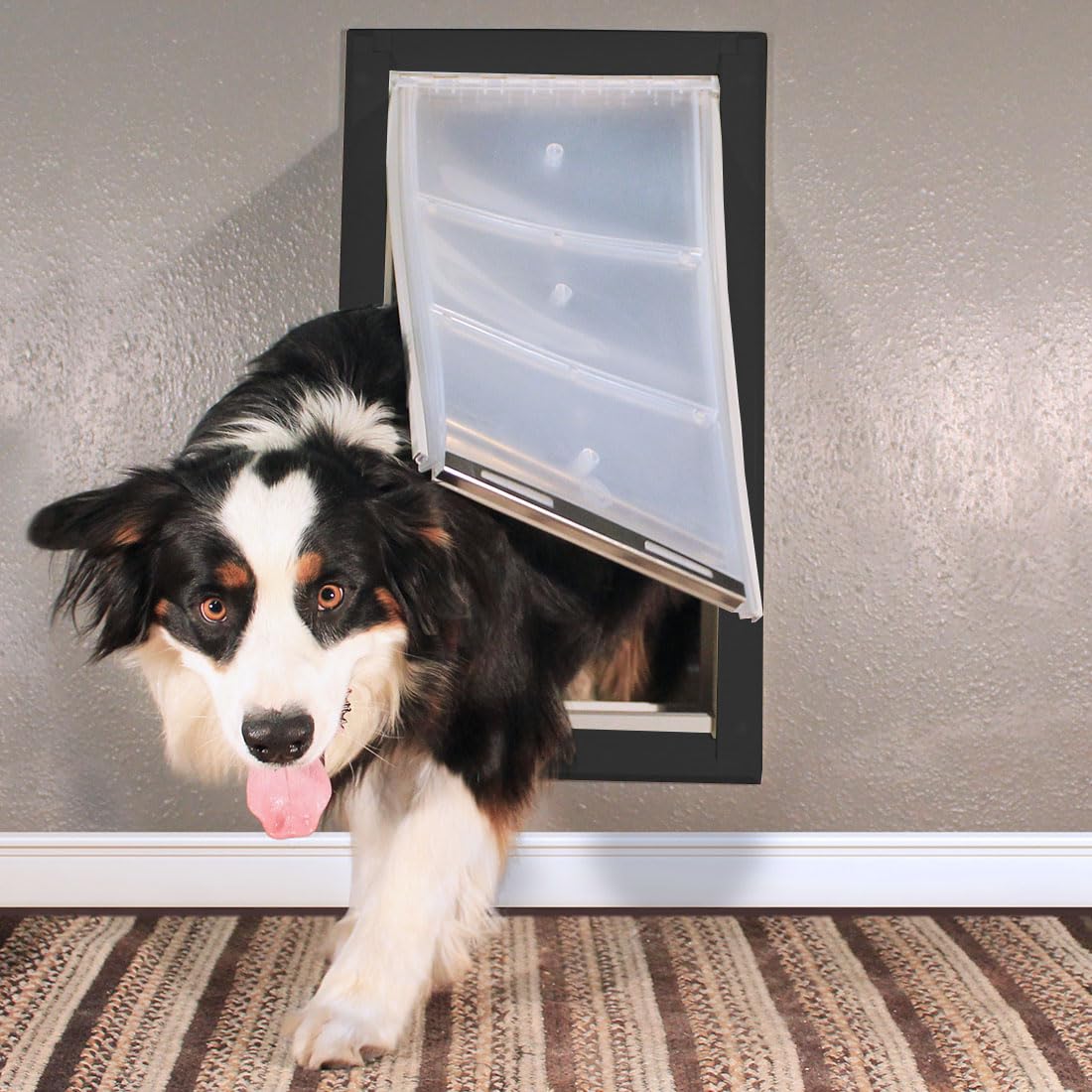 Endura Flap Puerta para Mascotas para Paredes en Negro | - Imagen 6