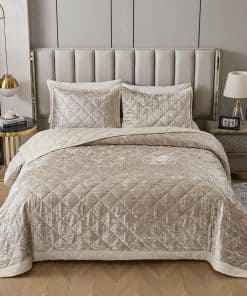 Set de Edredón de Terciopelo Coreano Champagne LUCKYBULL