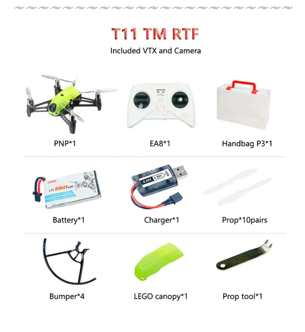 Drone de Carreras LDARC T11 con Transmisor EA8 y Estuche - Imagen 4