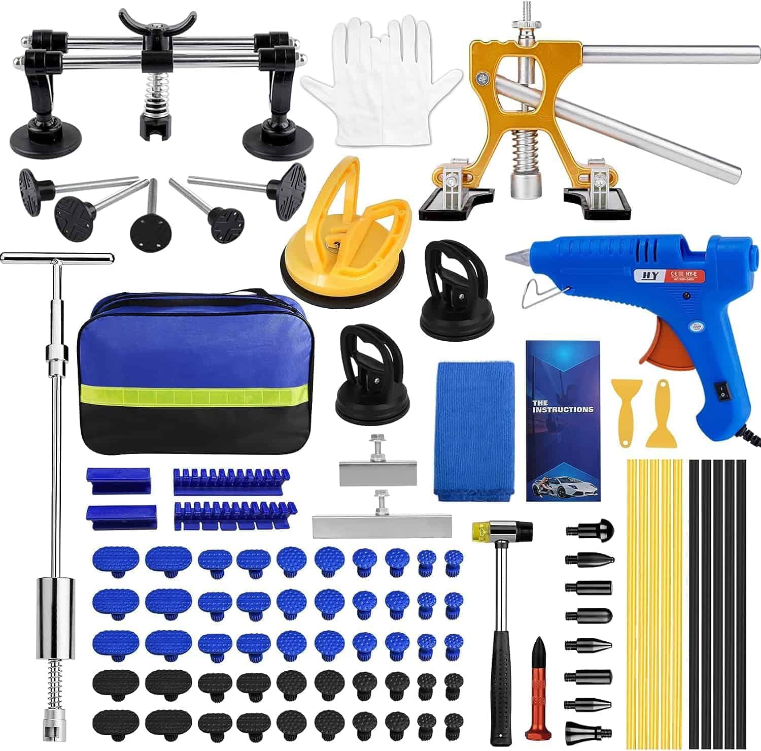 ZEUSFIRE 97PCS Kit de Extracción de Abolladuras para Autos,