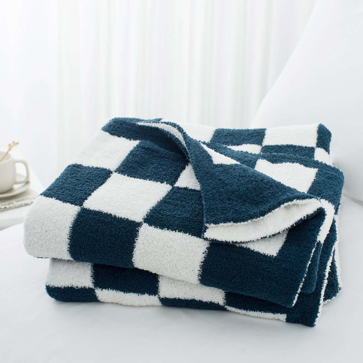 Manta a Cuadros Carriediosa 60" X 80" Twin, 400GSM - Imagen 3