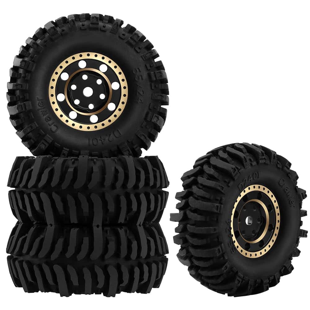 Ruedas de Beadlock de Latón de 1.0 pulgadas Neumáticos 54 *