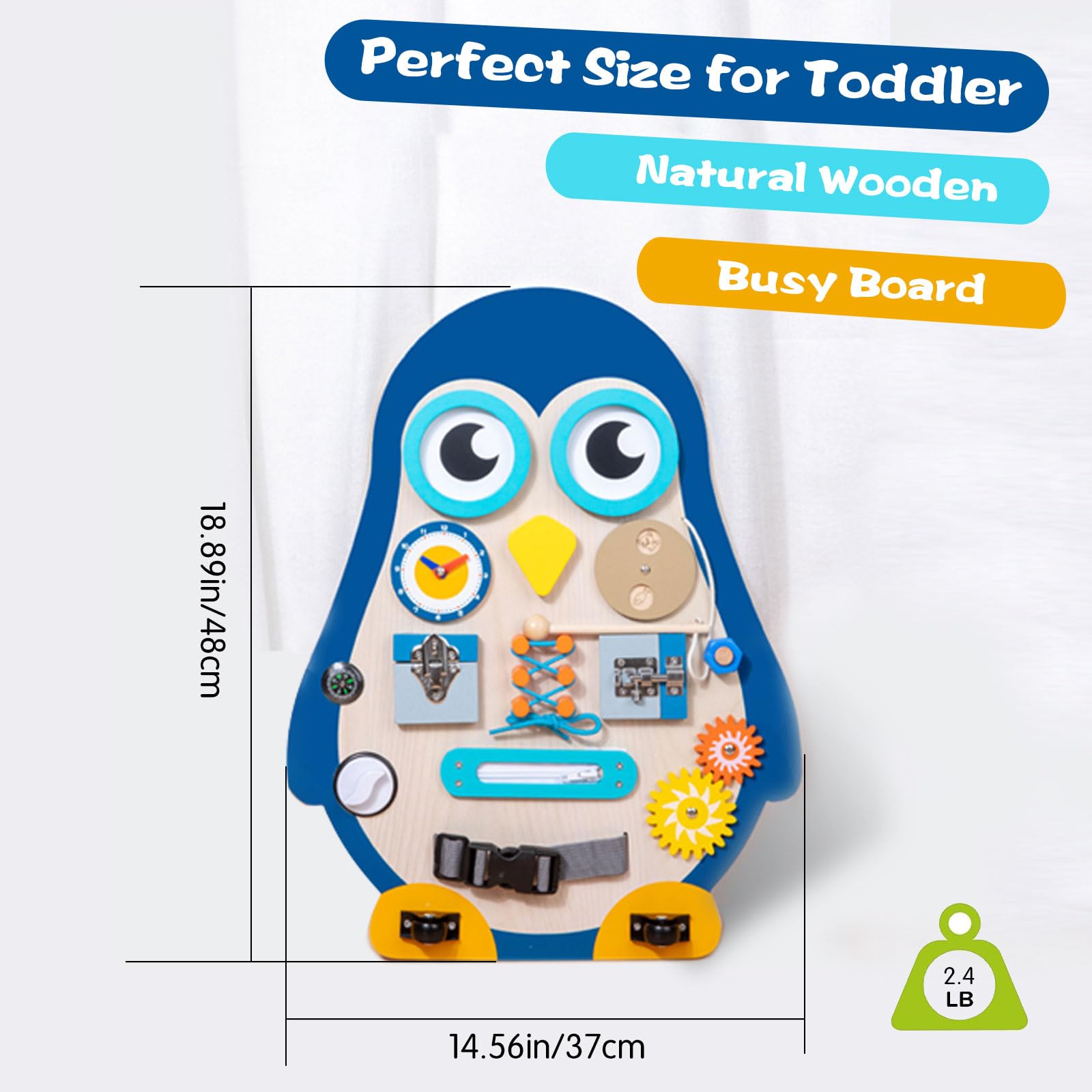 Tablero de Actividades de Pingüino para Niños Pequeños, - Imagen 8