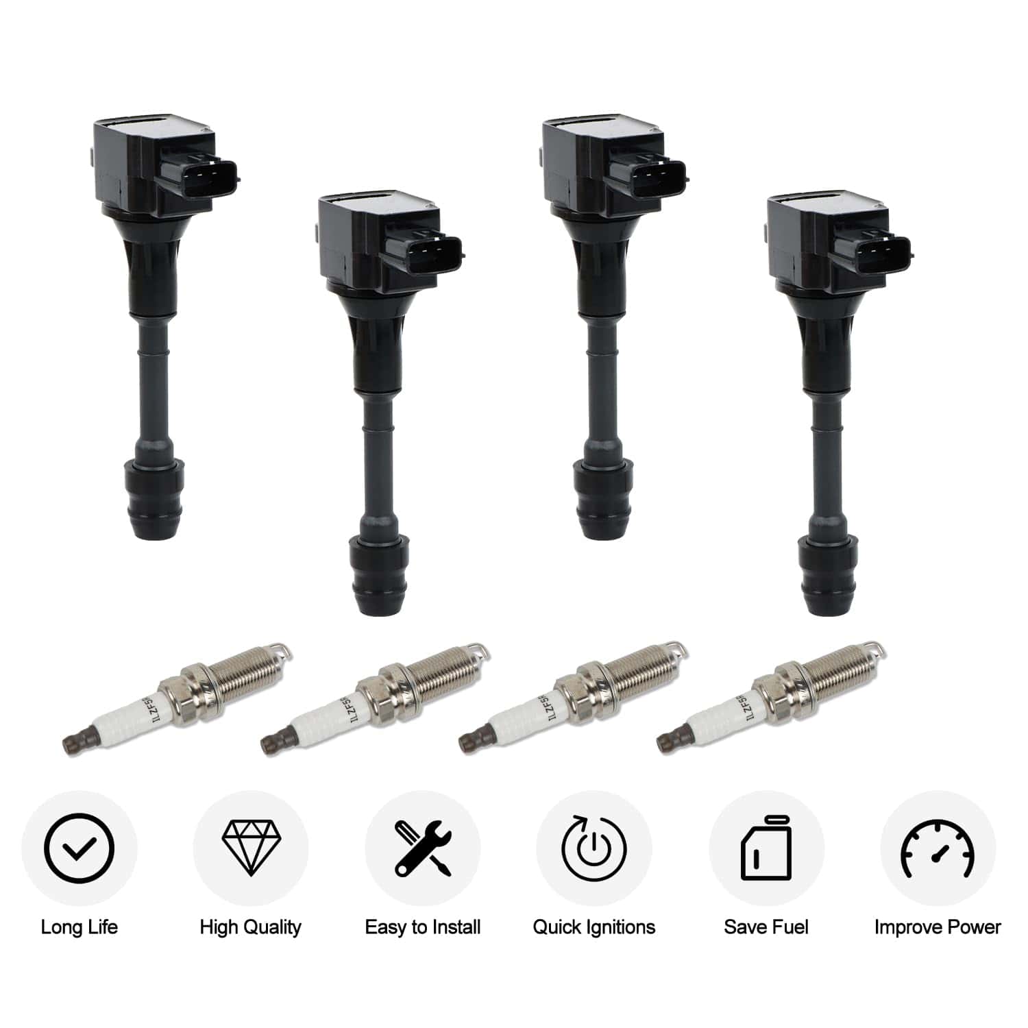 DEEGOOLY 4PCS UF350 Pack de Bobinas de Encendido & Bujías - Imagen 5