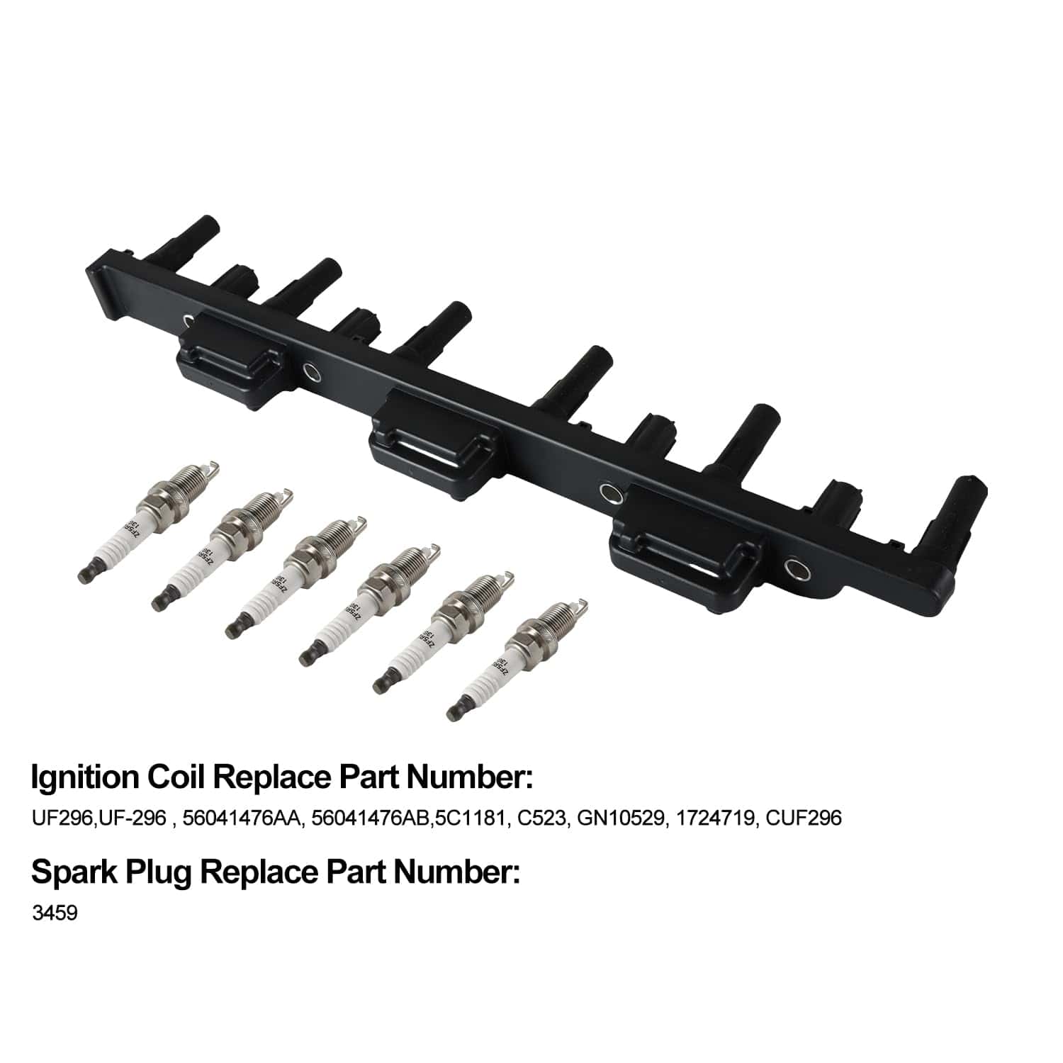 Paquete de Bobinas de Encendido UF296 & Bujías de Iridio - Imagen 3