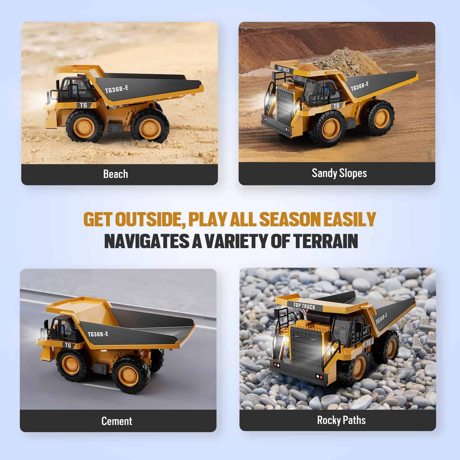 Camión volquete de construcción de juguete con control - Imagen 7