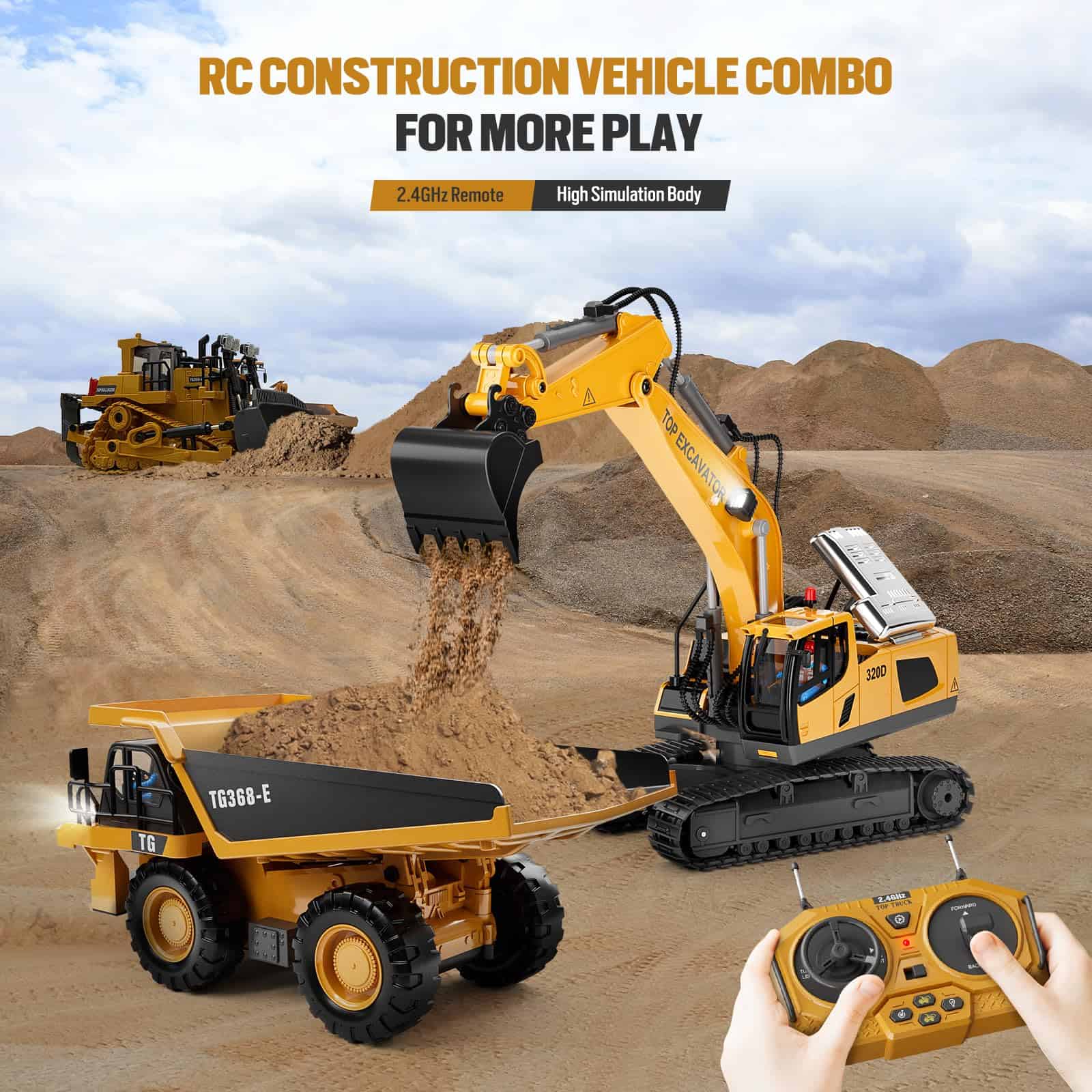 Camión volquete de construcción de juguete con control - Imagen 6