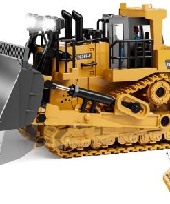 KIDMARKT 9-Channel Metal RC Bulldozer - Juguetes de