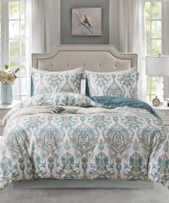 NEWLAKE Juego de Funda de Edredón de Algodón Tamaño Queen -