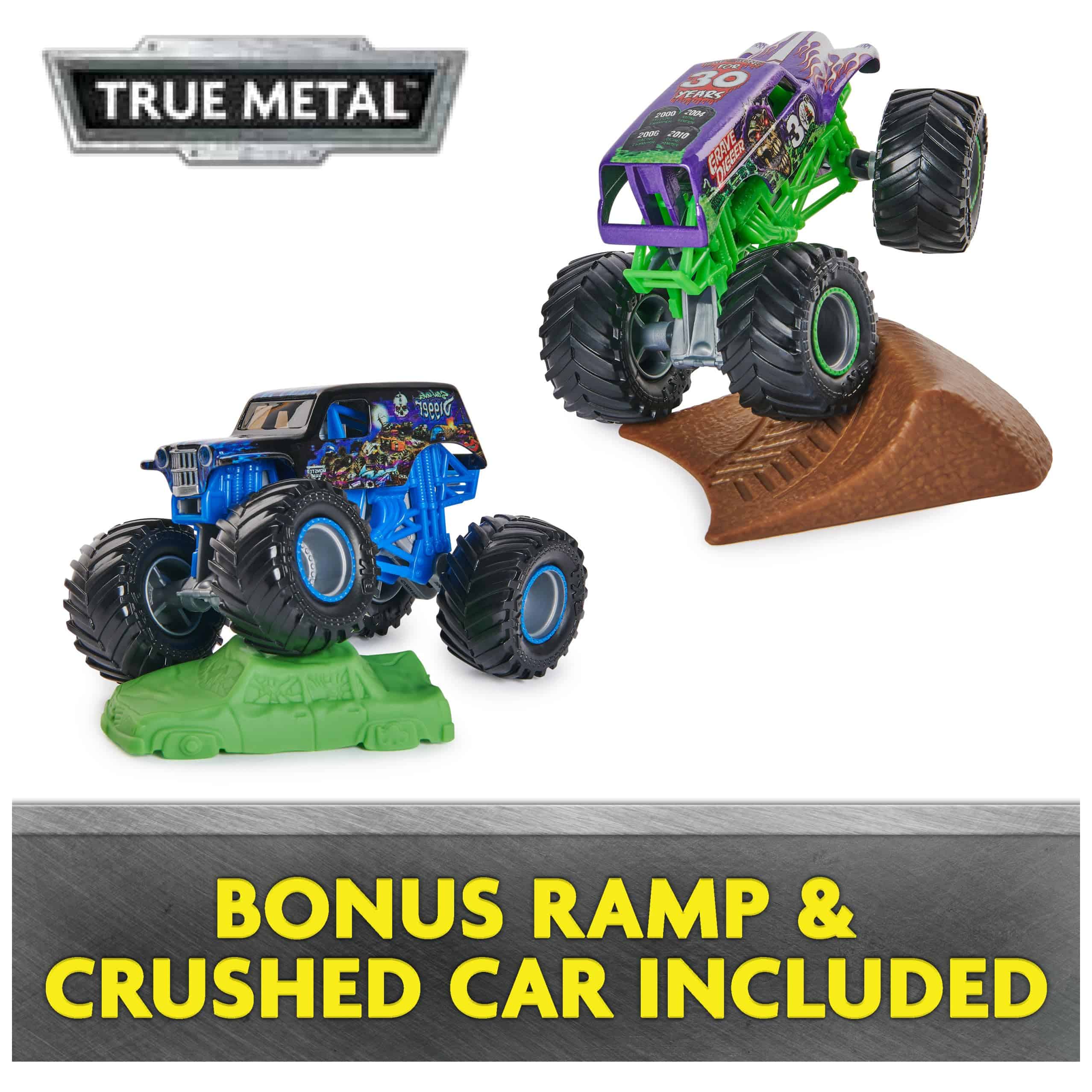 Monster Jam, Pack de 8 Camiones Monster Trucks Grave Digger - Imagen 4