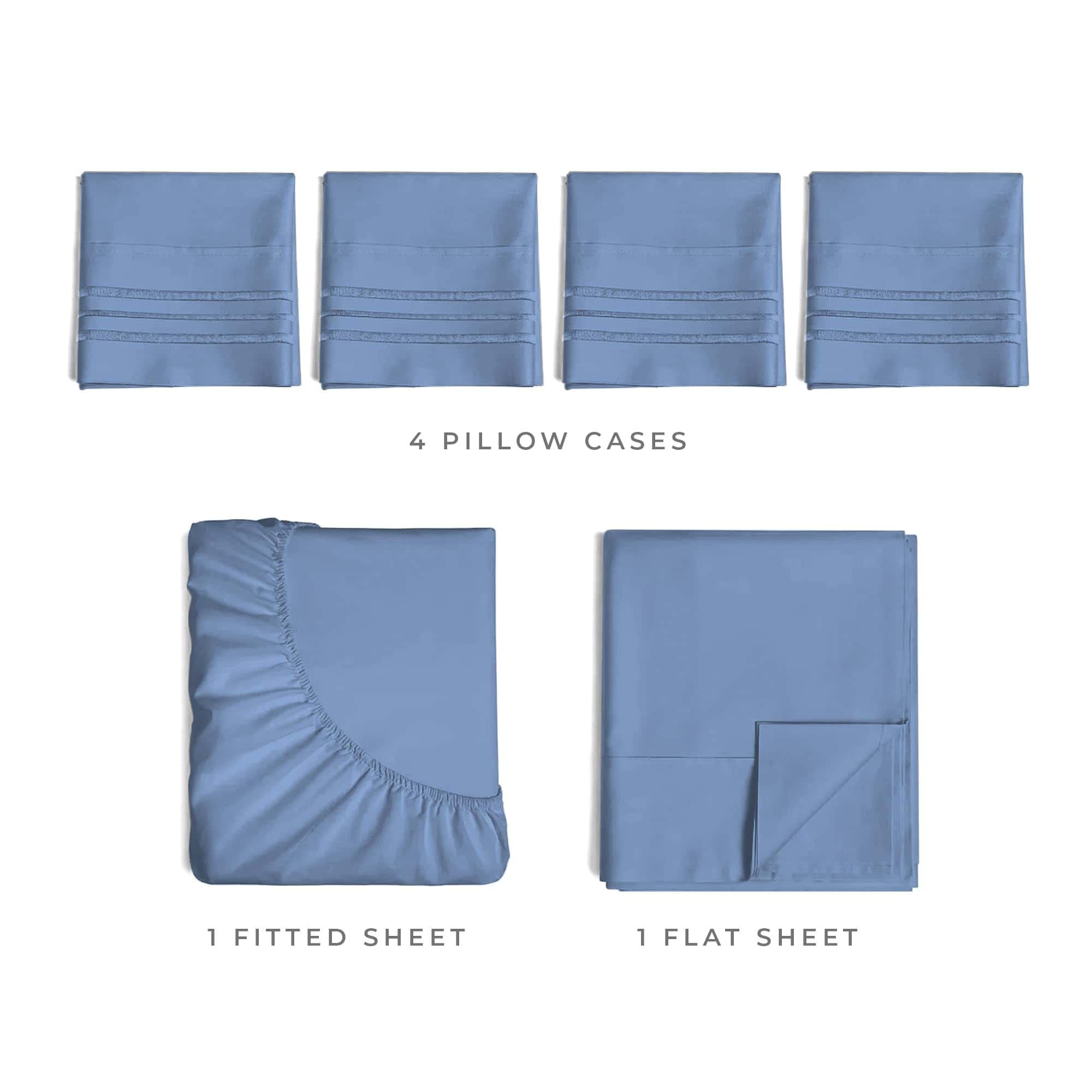 Juego de Sábanas King Size - 6 Piezas - Microfibra Suave - Imagen 4