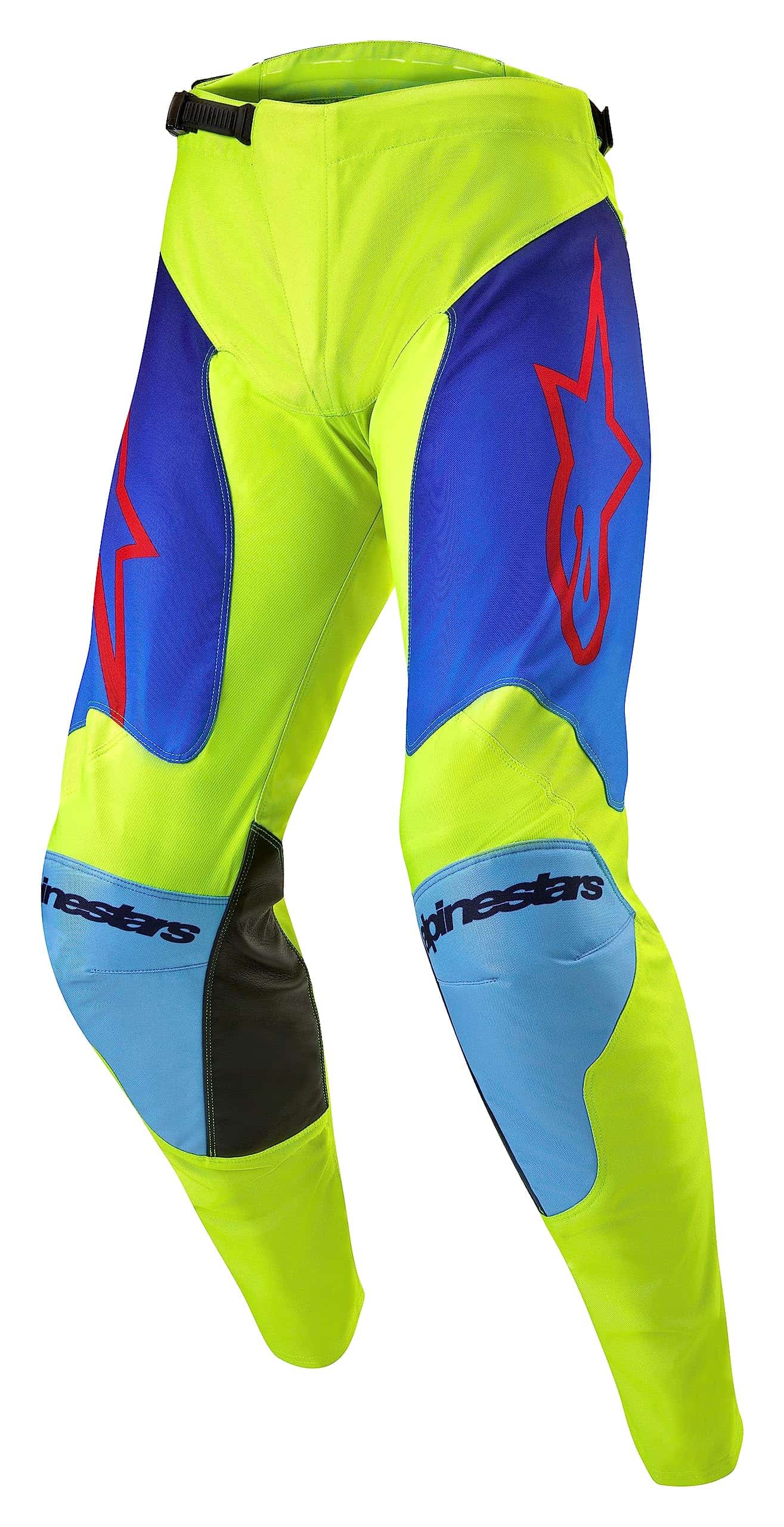 Pantalones de Motocross Alpinestars Racer -Amarillo Fluo/Azu