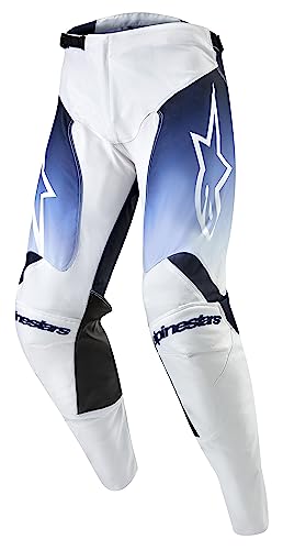 Pantalones de Motocross Alpinestars Racer Hoen -Blanco/Azul