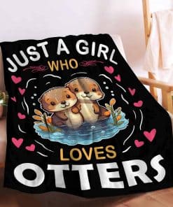 Manta Súper Suave Just Girl Who Loves Otters para Cama Sofá