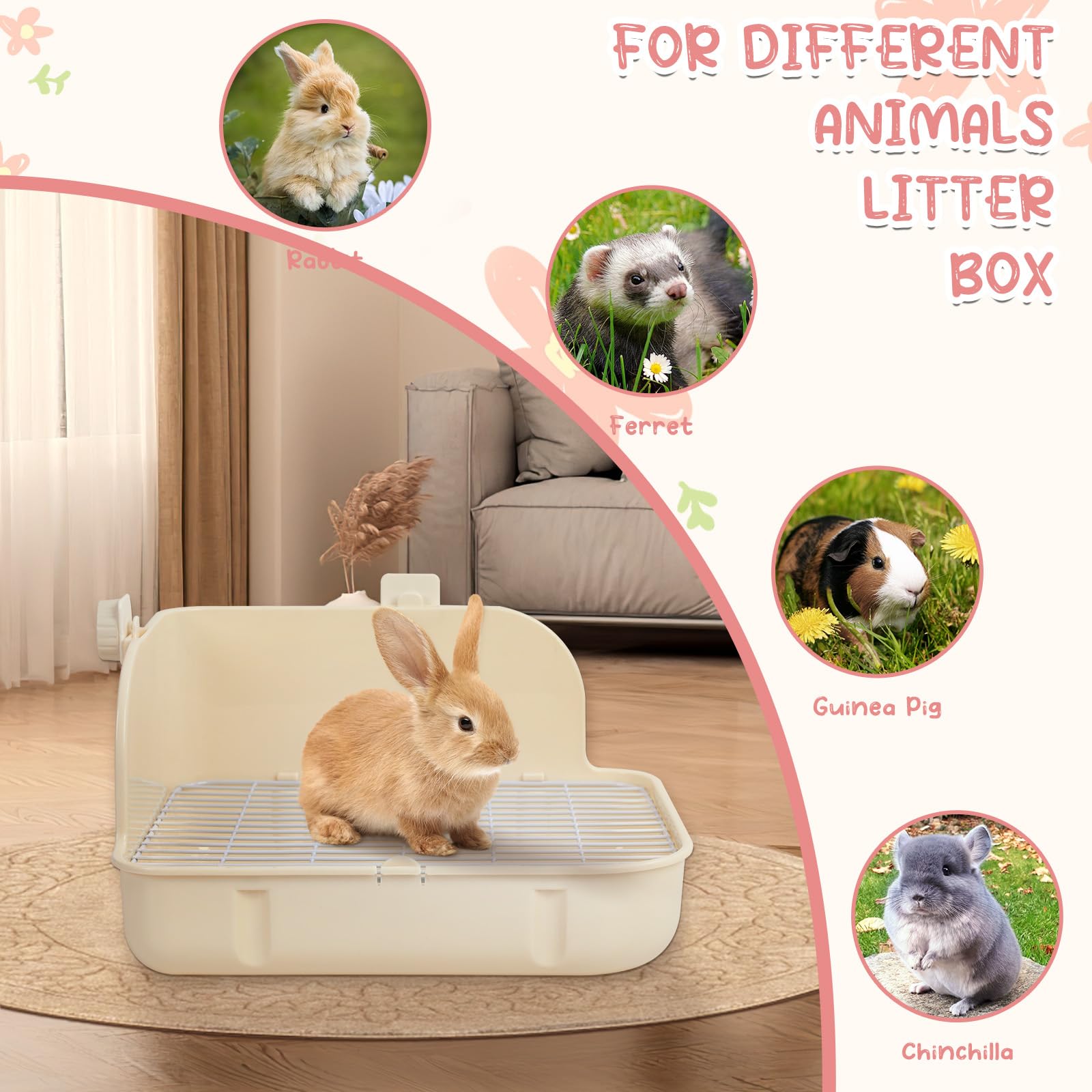 Caja de arena para conejos Humorous.P - Caja de arena de - Imagen 6