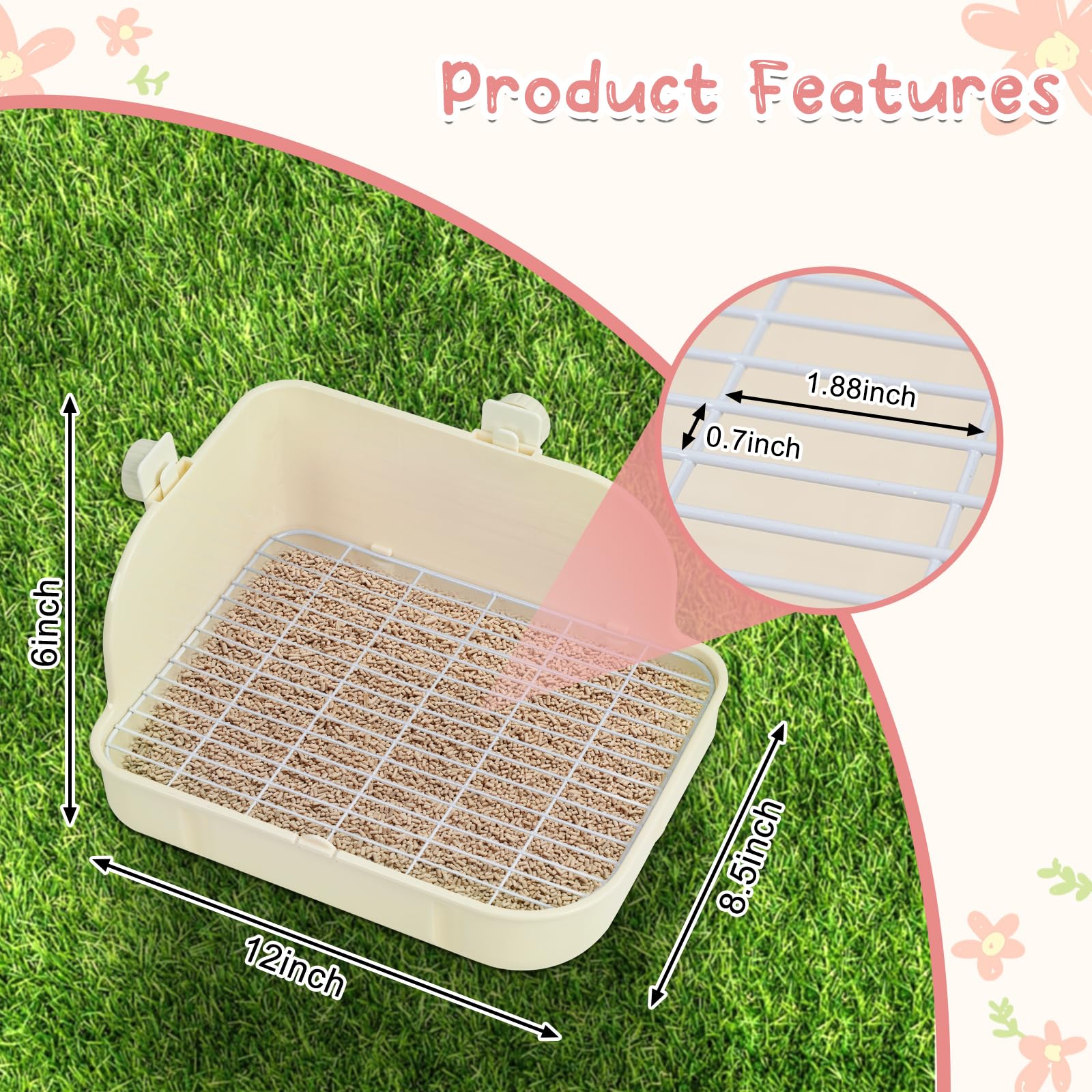 Caja de arena para conejos Humorous.P - Caja de arena de - Imagen 4