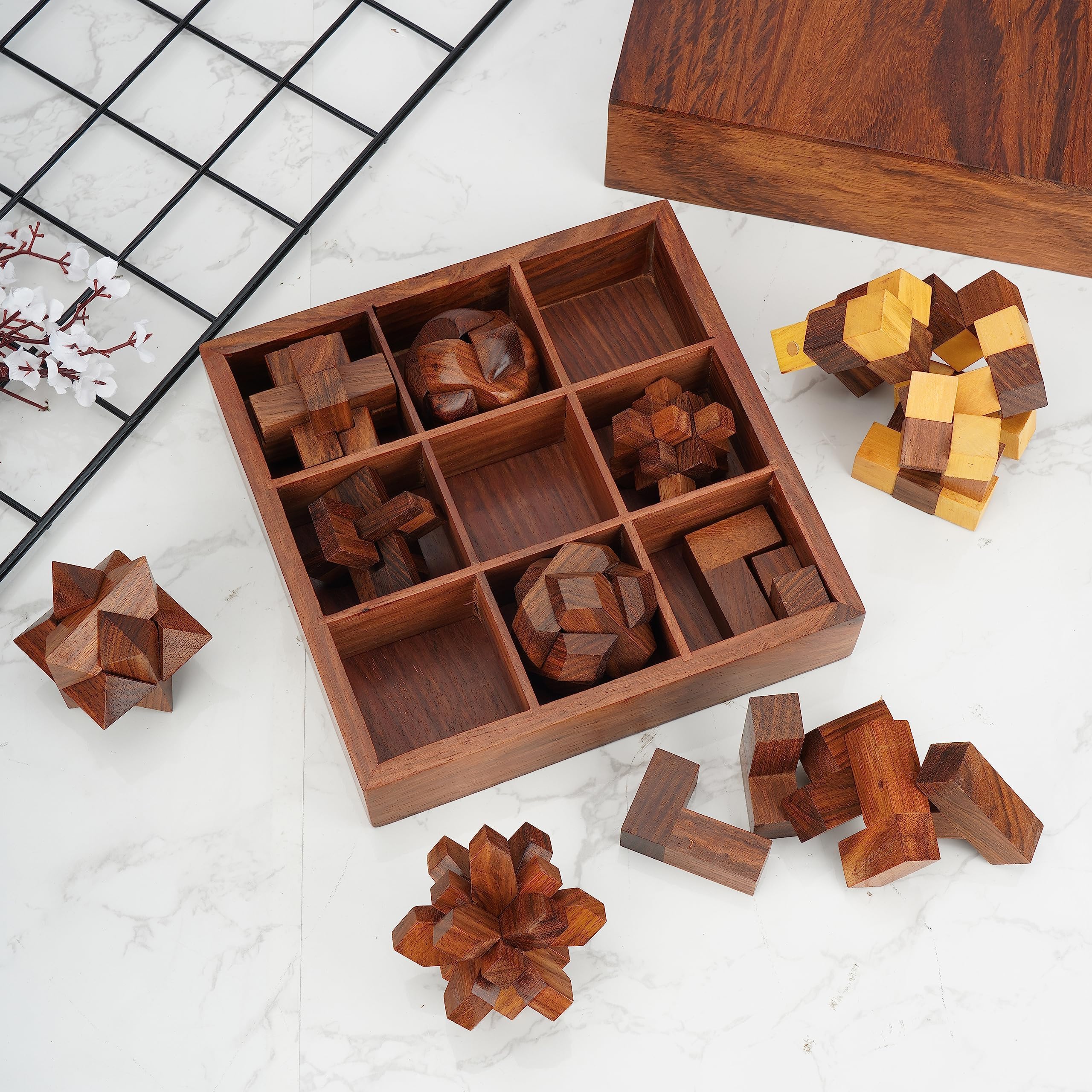 Juego de Caja de Juegos de Rompecabezas de Madera Ajuny - - Imagen 5