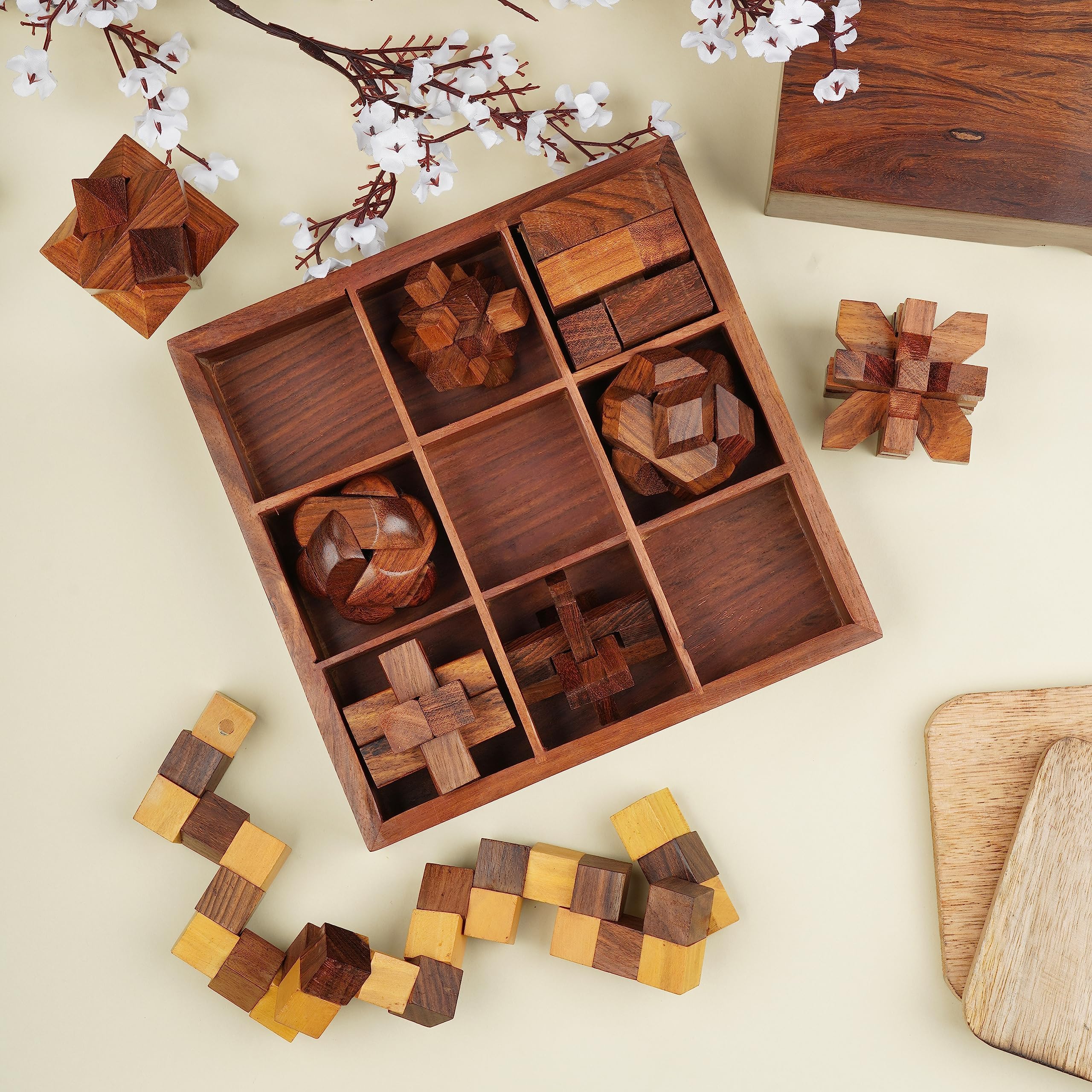 Juego de Caja de Juegos de Rompecabezas de Madera Ajuny - - Imagen 3