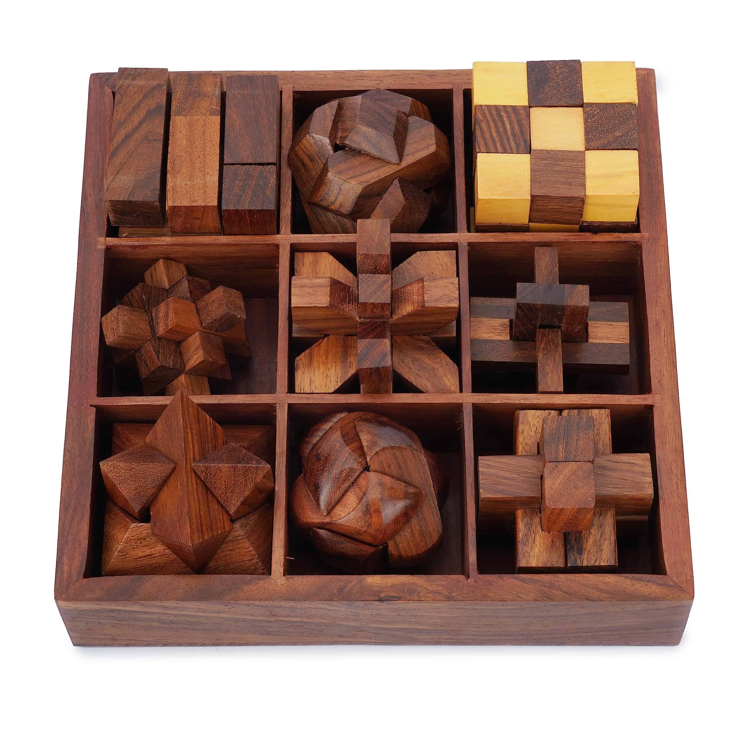 Juego de Caja de Juegos de Rompecabezas de Madera Ajuny - - Imagen 8