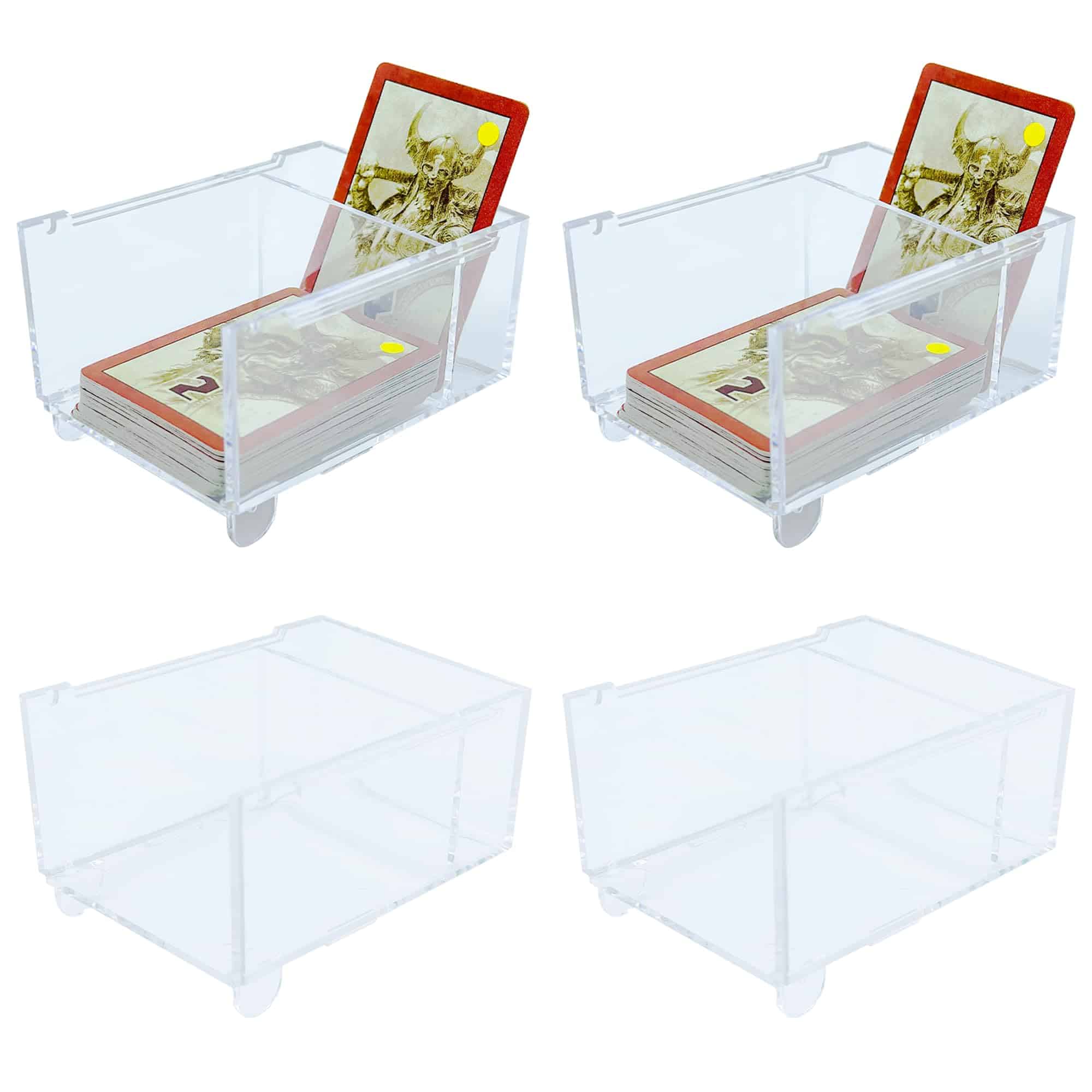 Porta cartas mini claro [4 pack] | Bandejas de