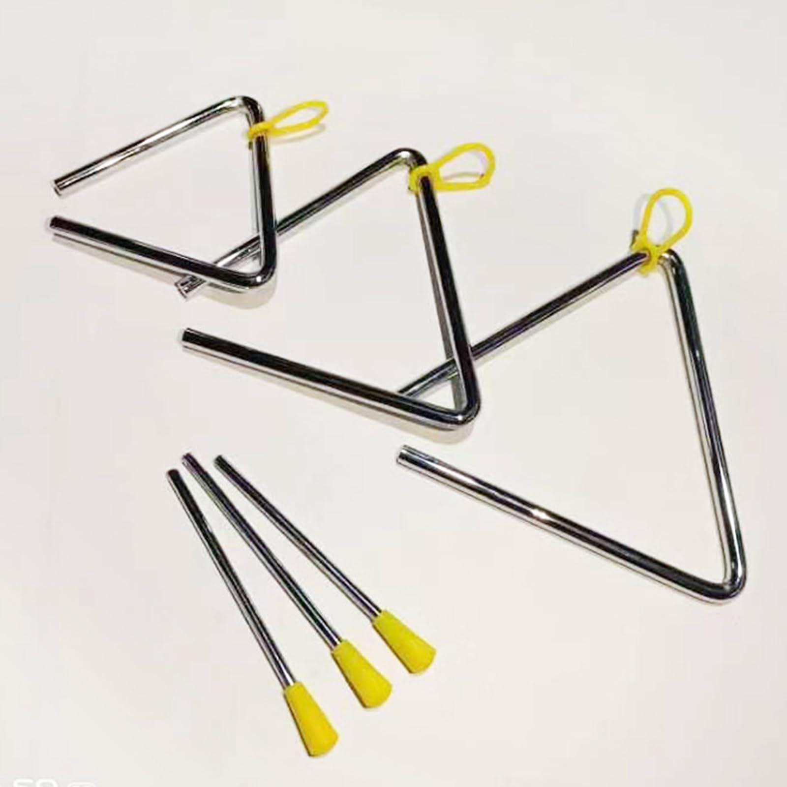 5 Pcs Triángulo de Acero Instrumento de Percusión con - Imagen 5