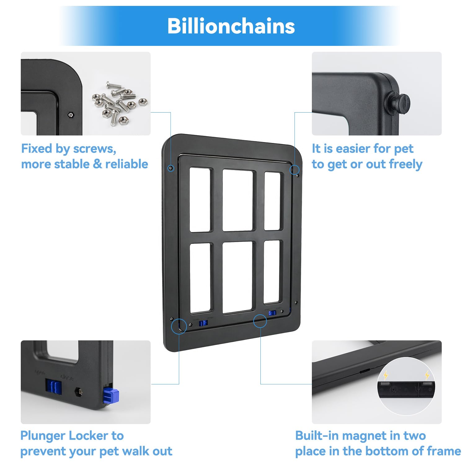 Puerta de Pantalla para Gatos Billionchains para Puerta - Imagen 3