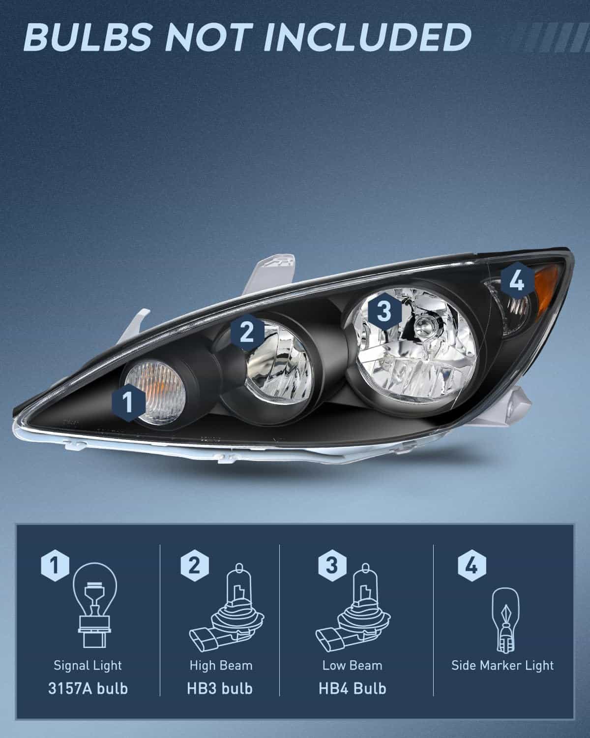 Conjunto de Faros Nilight Compatible con Toyota Camry LE - Imagen 3