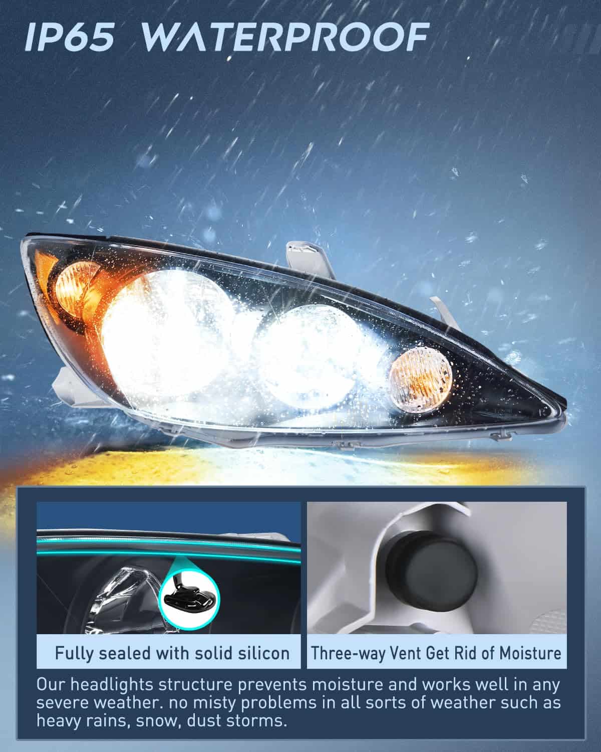 Conjunto de Faros Nilight Compatible con Toyota Camry LE - Imagen 5