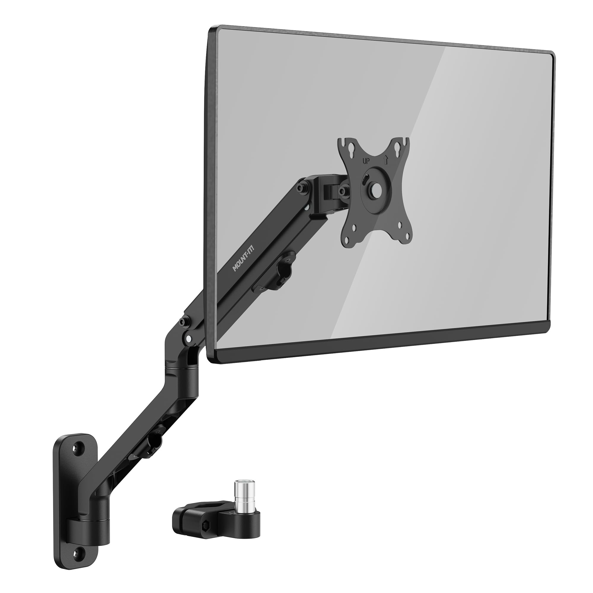Brazo de monitor único Mount-It! para montaje en pared o