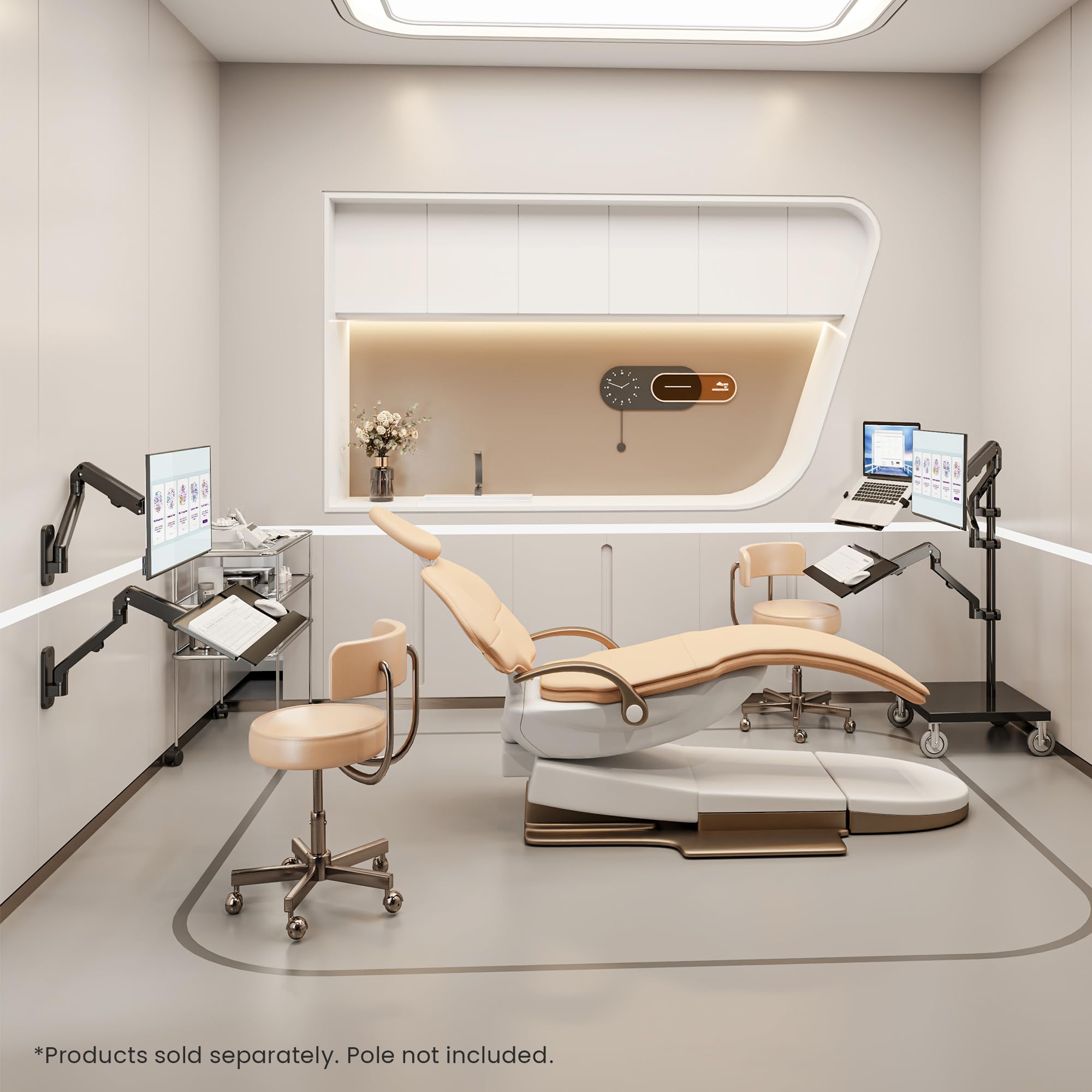 Brazo de monitor único Mount-It! para montaje en pared o - Imagen 5