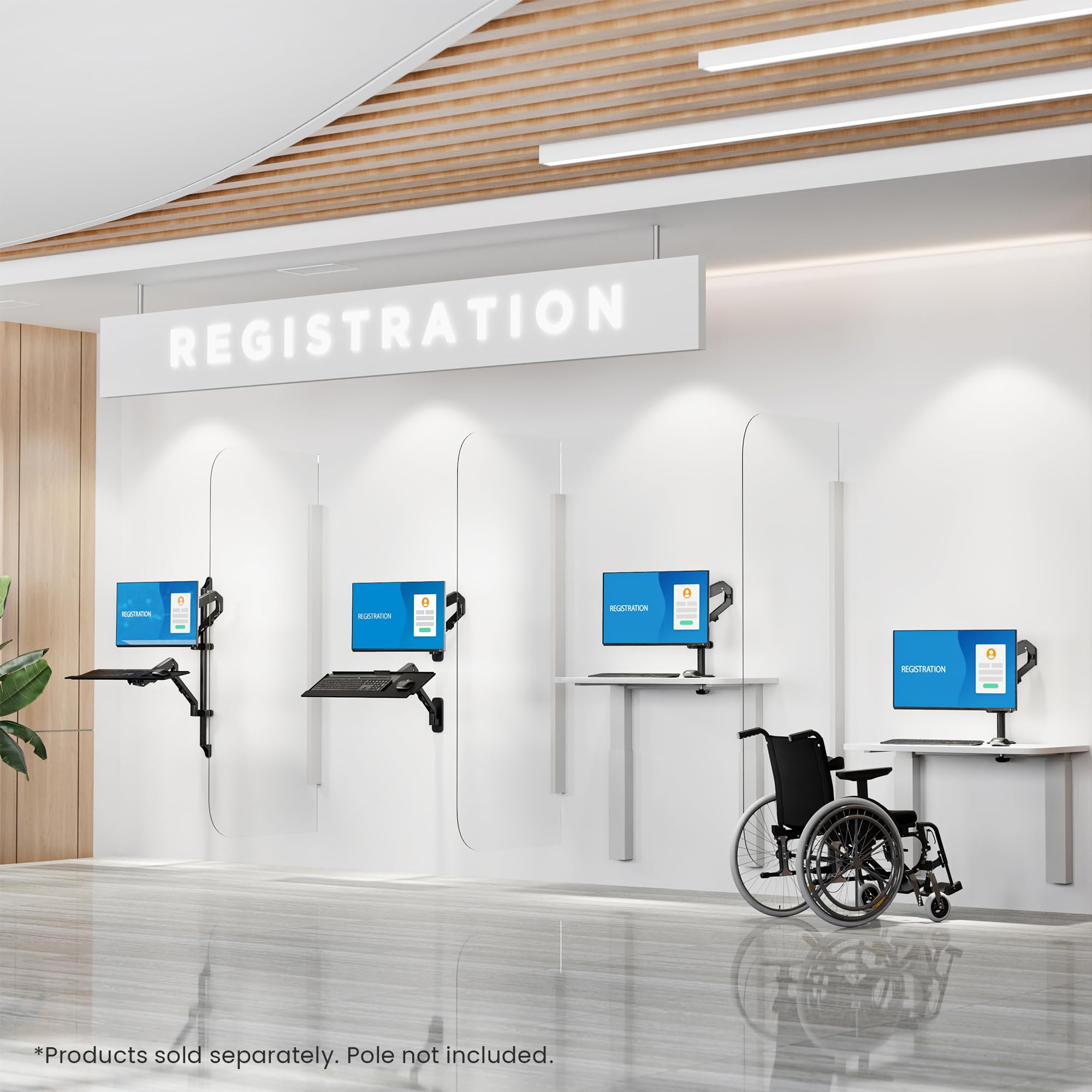 Brazo de monitor único Mount-It! para montaje en pared o - Imagen 10