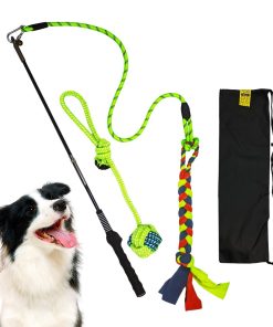 MGCYOHOLE Flirt Pole para Perros Juguetes Interactivos para