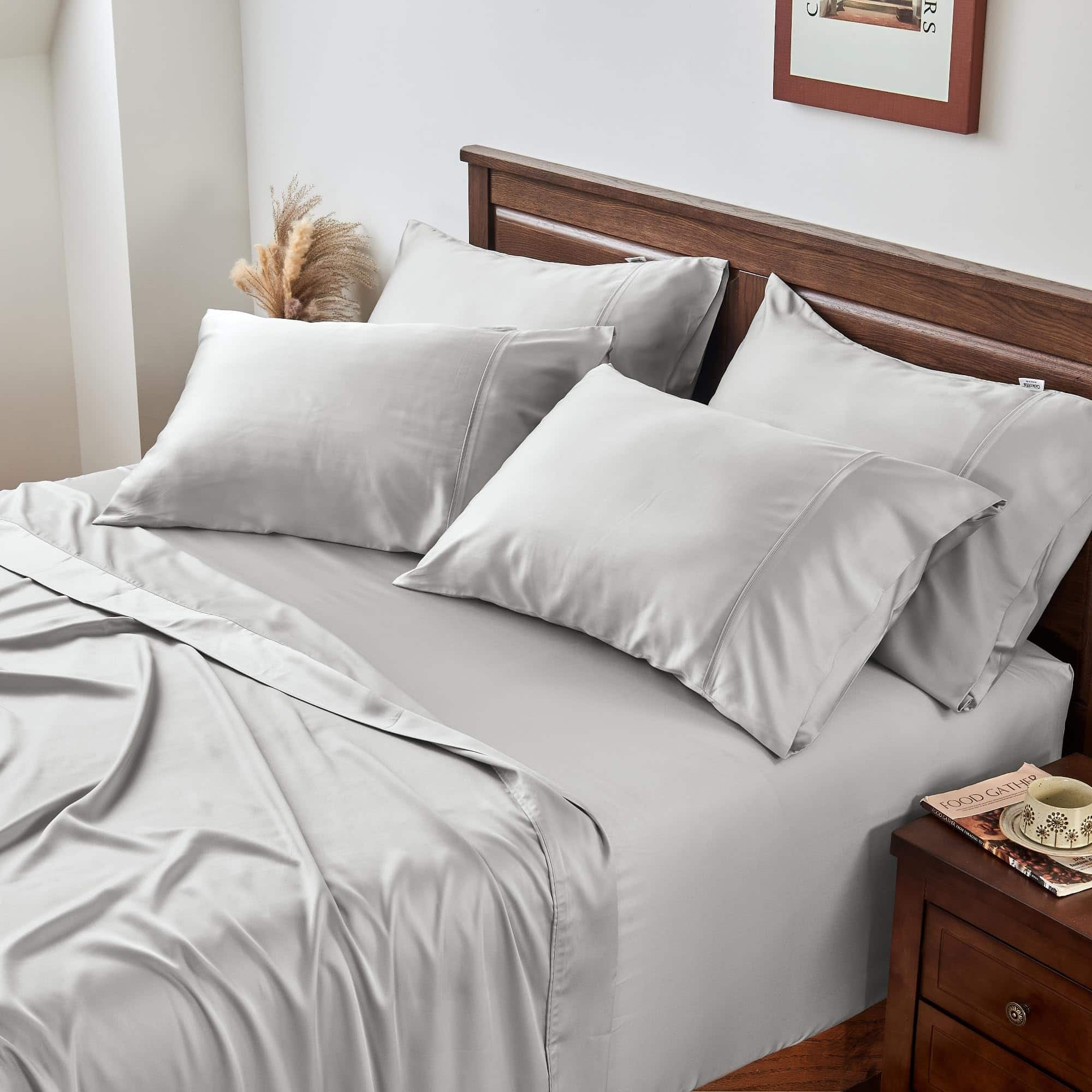 Juego de sábanas de lujo para cama Queen Size de GOKOTTA,