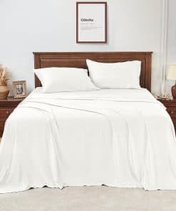 Juego de sábanas de lujo tamaño King de GOKOTTA 4 piezas,