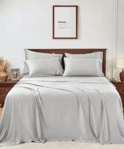 Juego de sábanas de lujo tamaño King -Gris