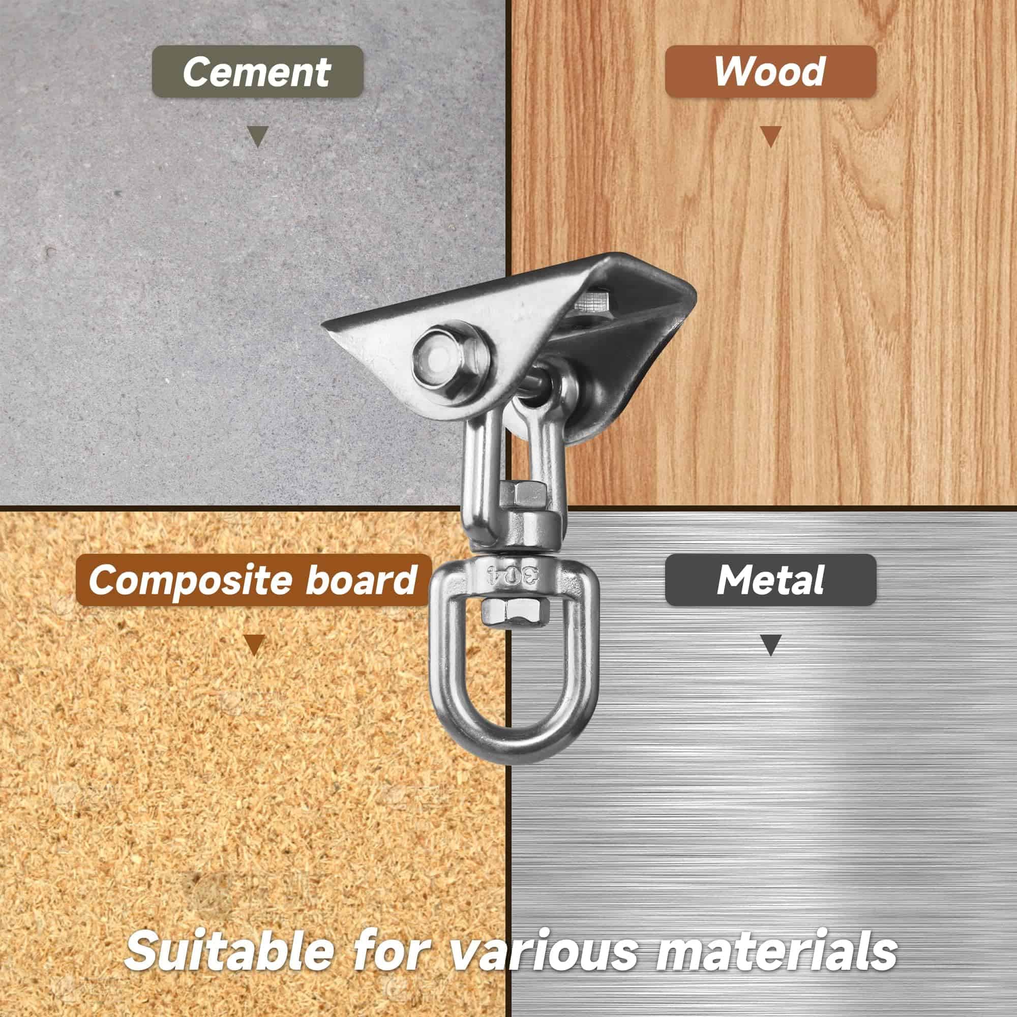 Ganchos giratorios para columpios de alta resistencia Aisto - Imagen 6