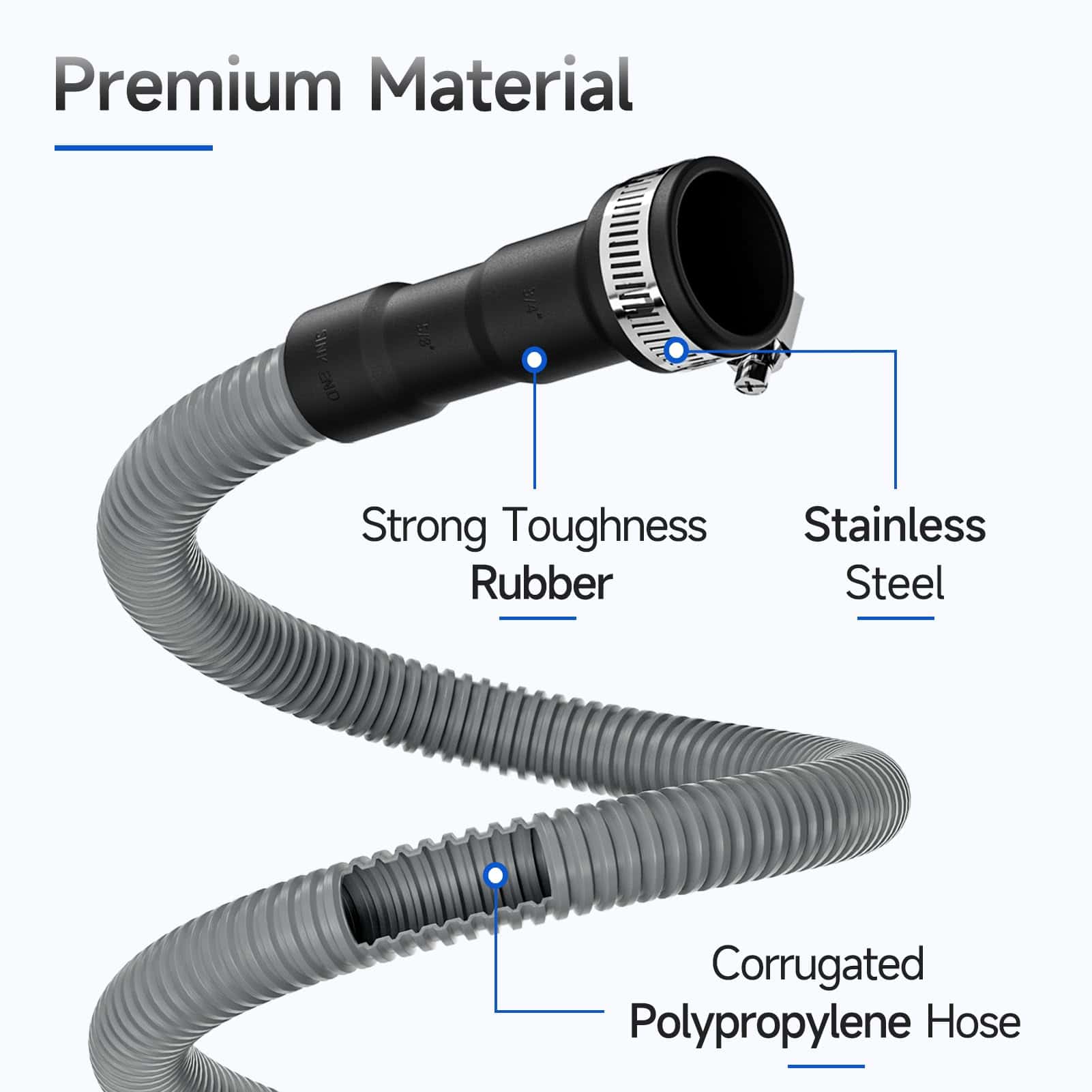 Manguera de desagüe para lavavajillas JUWO de 10 pies, - Imagen 5