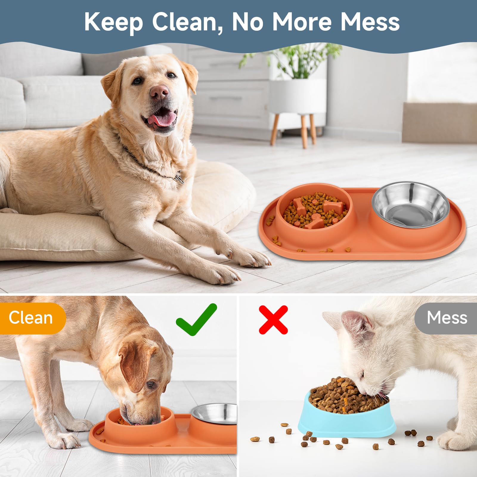 Juego de tazones comederos para perros Leimaq Slow Feeder, - Imagen 5