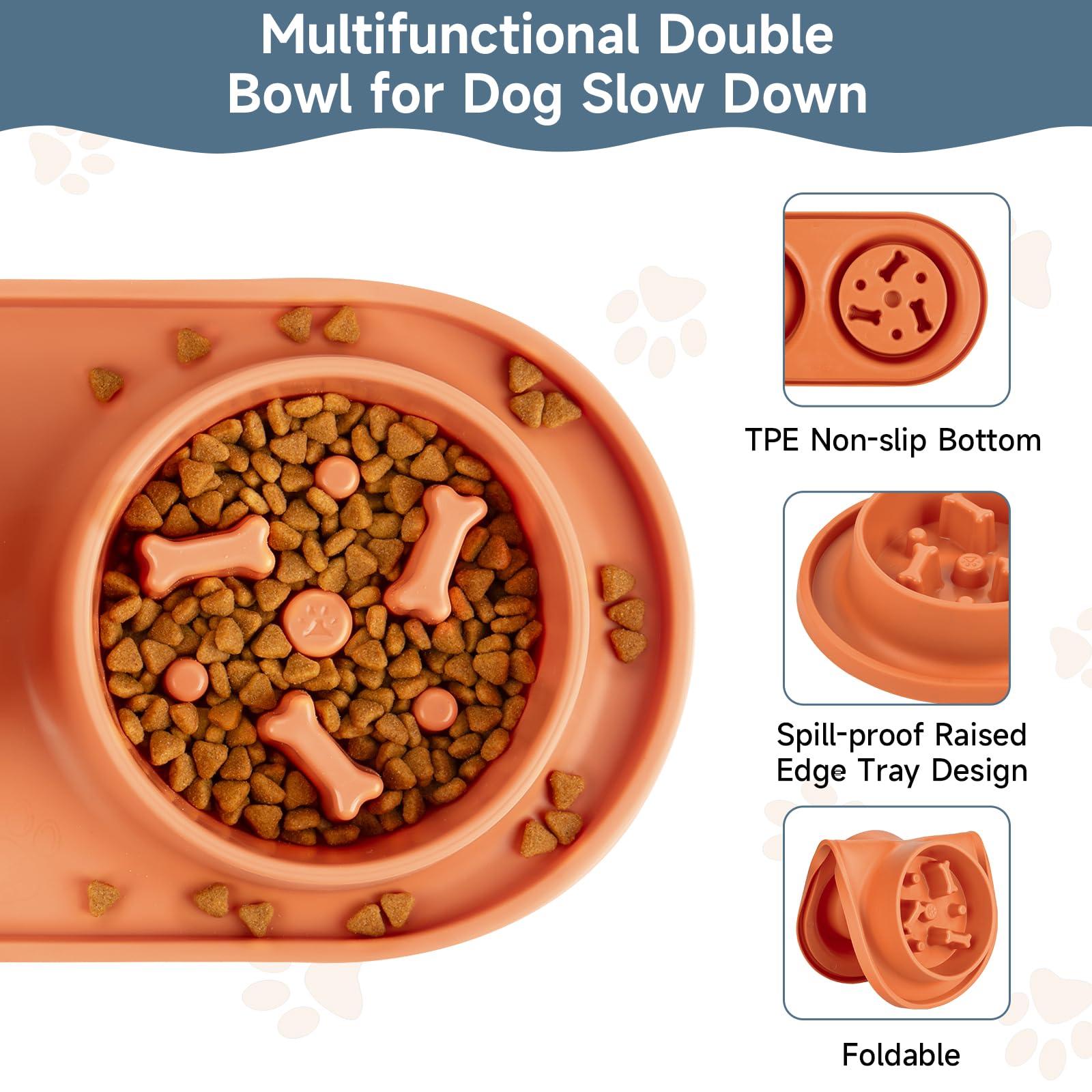 Juego de tazones comederos para perros Leimaq Slow Feeder, - Imagen 4