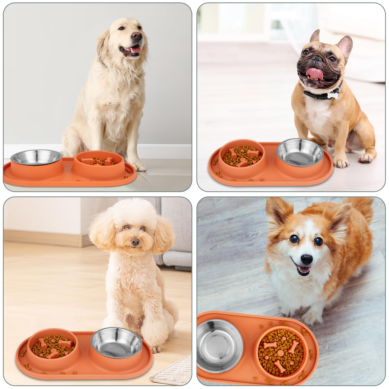 Juego de tazones comederos para perros Leimaq Slow Feeder, - Imagen 8