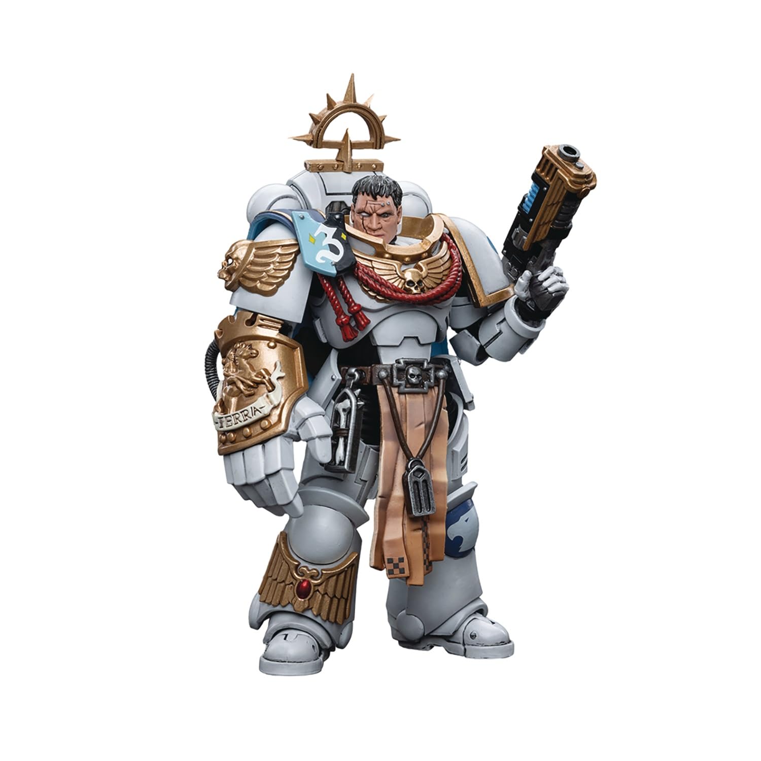 Figura JoyToy Warhammer 40K: Capitán Messinius White