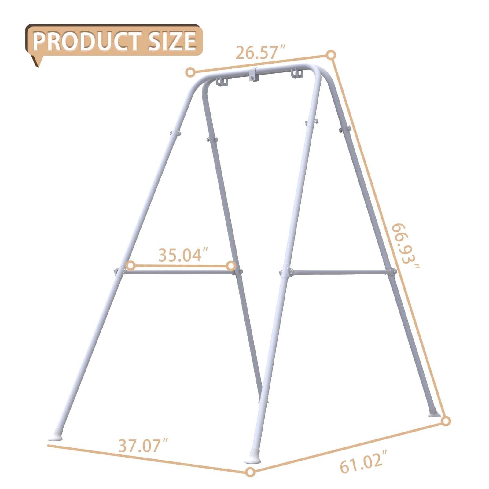Soporte de Columpio para Niños, Estructura de -Blanco - Imagen 7